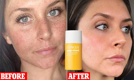 Clinique Pep-Start broad spectrum spf 50 high-end tinted sunscreen