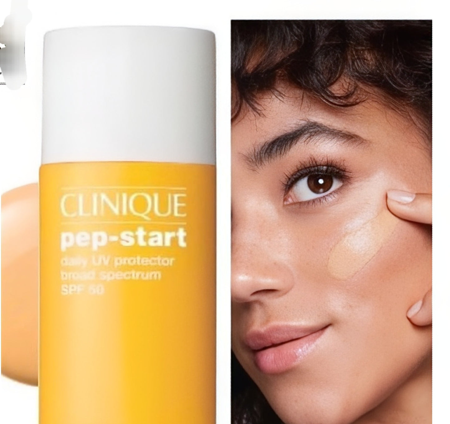 Clinique Pep-Start broad spectrum spf 50 high-end tinted sunscreen