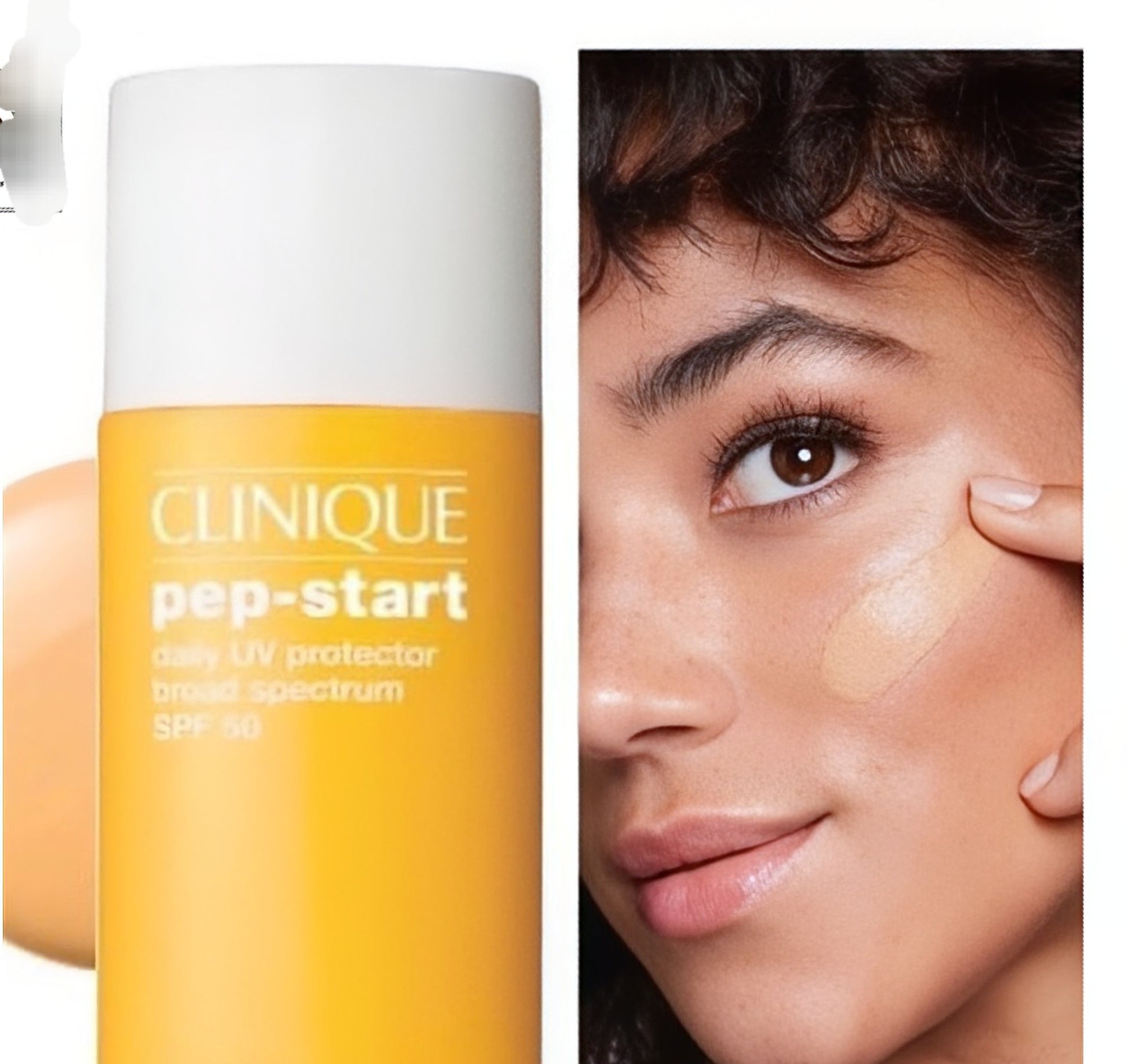 Clinique Pep-Start broad spectrum spf 50 high-end tinted sunscreen