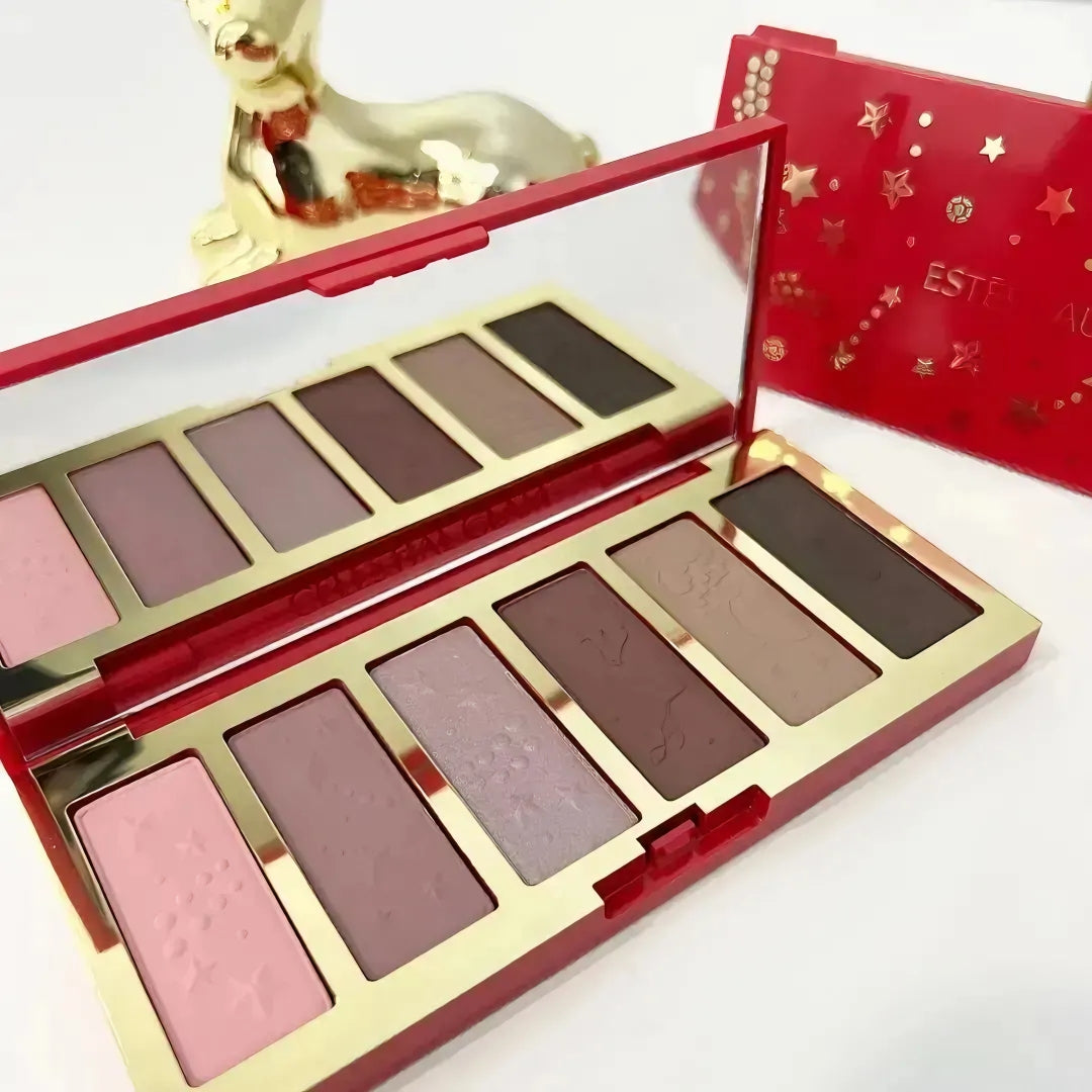 Estee Lauder Celestial Glam Eyeshadow Palette with matte and shimmer shades for professional makeup looks