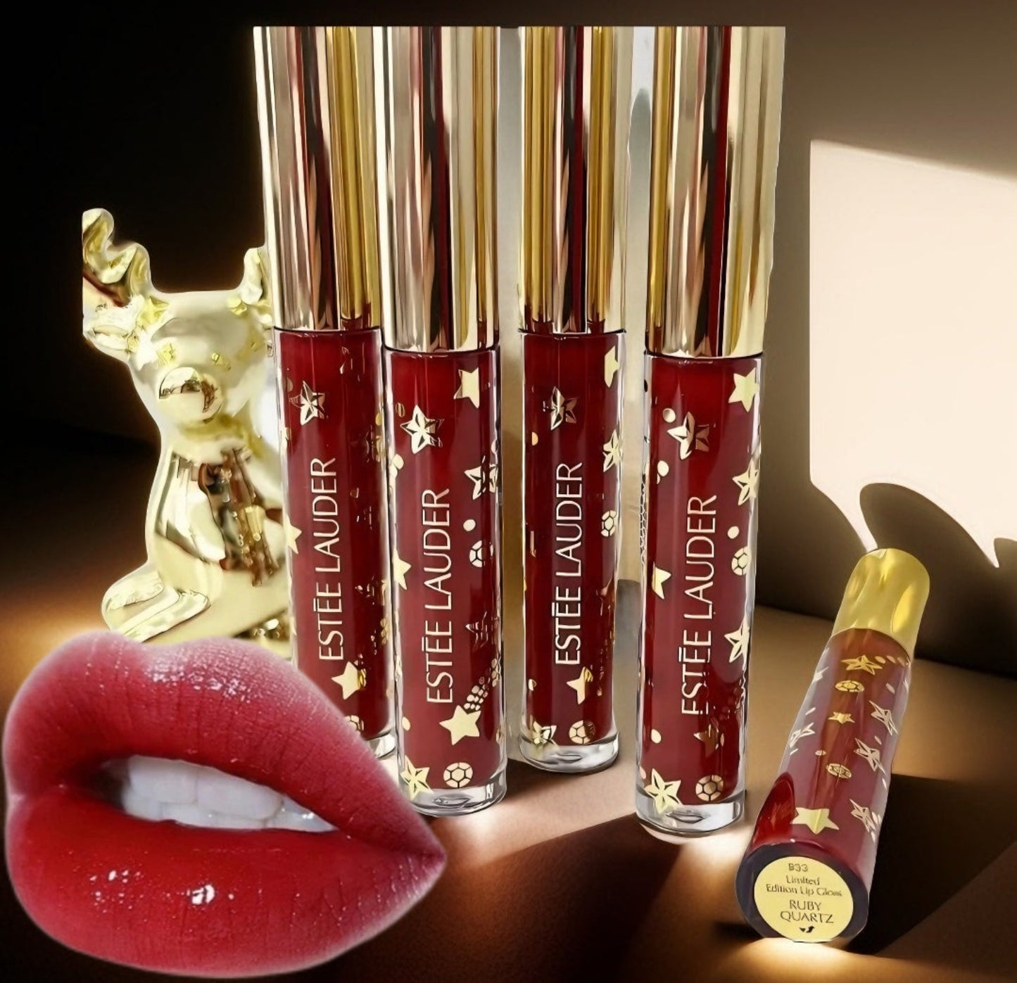 Estee Lauder Lip Gloss Ruby quartz Intense red
