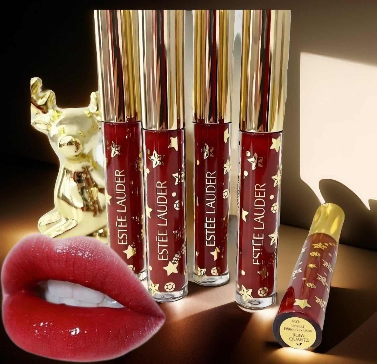 Estee Lauder Lip Gloss Ruby quartz Intense red