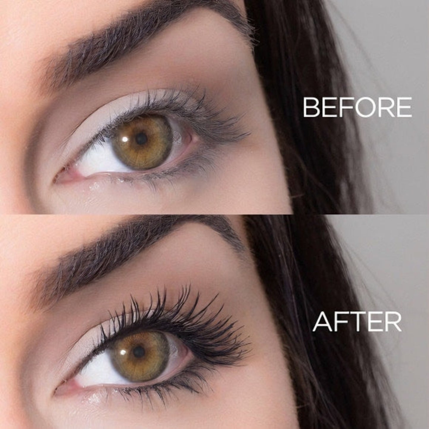 Estee Lauder Sumptuous Extreme Mascara Swatch  before and after