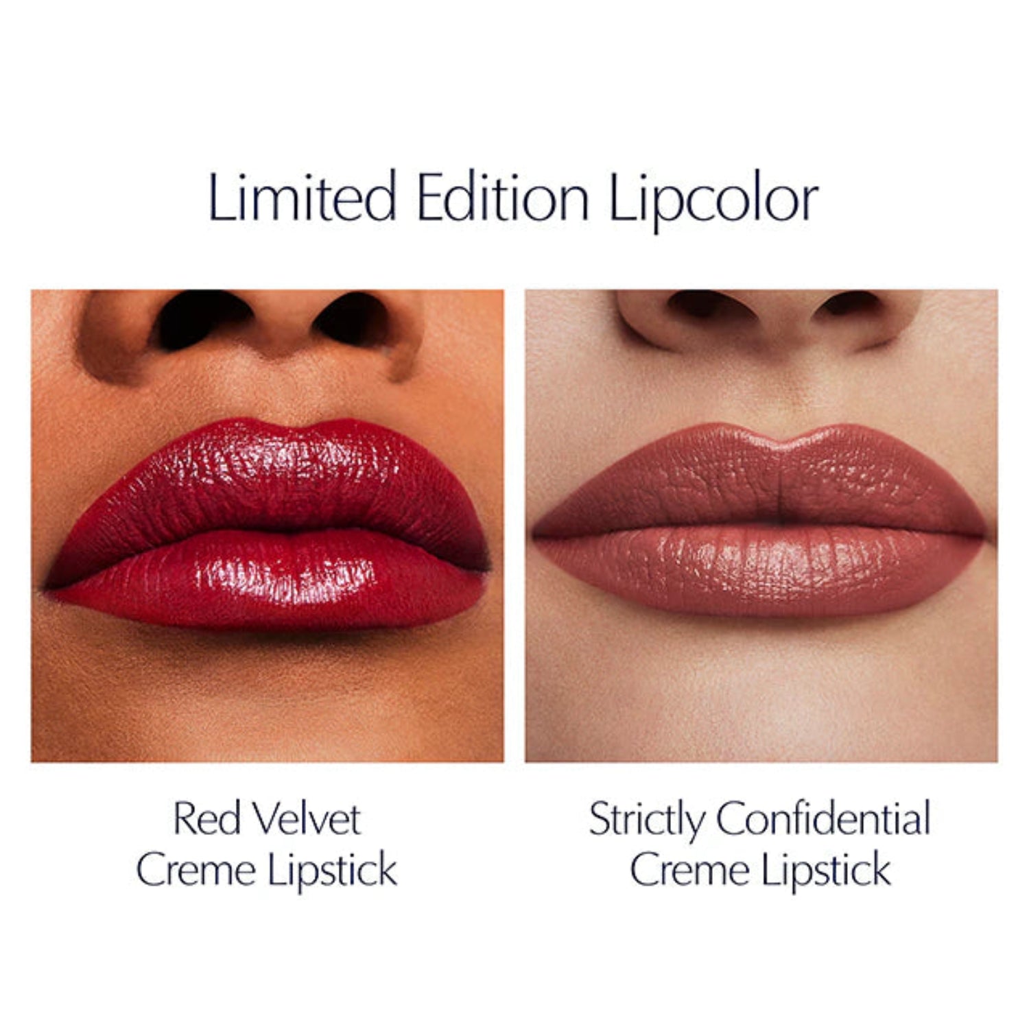 Estee Lauder Lipstick Red Velvet and Strictly Confidential Nude Creme Coverage