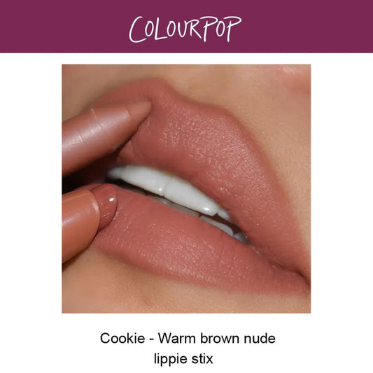 Colourpop lippe sticks cookie warm nude brown shade 