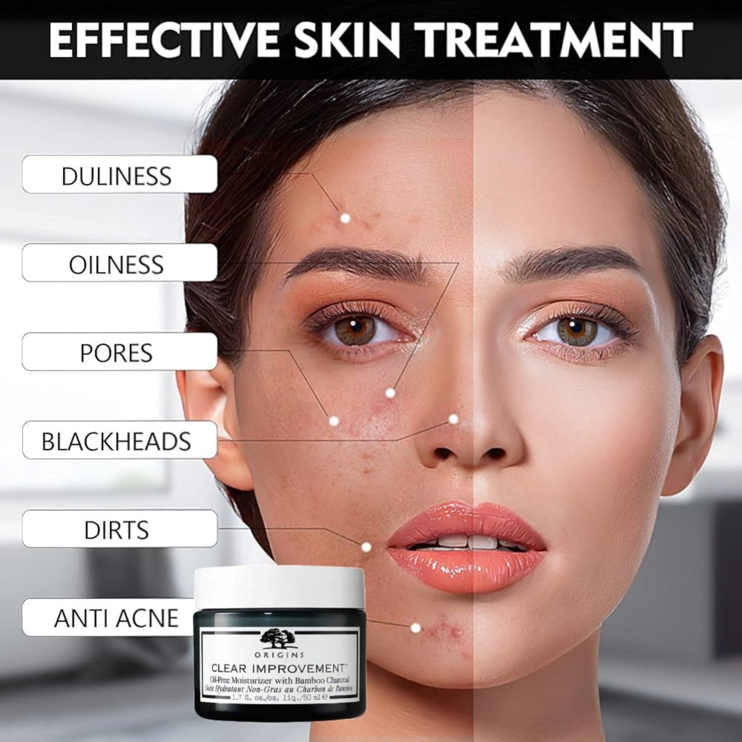 Origins Clear Improvement Oil-Free Moisturizer With Bamboo Charcoal Treatment 