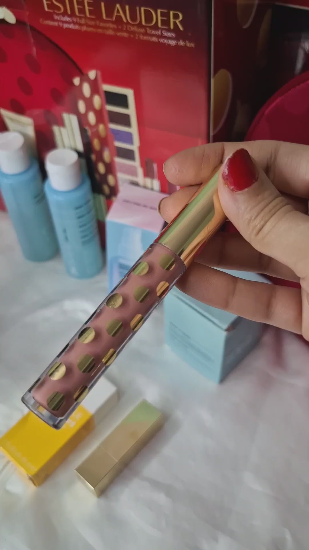 Estee lauder lip gloss dazzle me swatches high-end luxury 